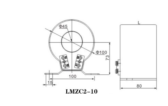 lmzc2-10型结构及外形尺寸图